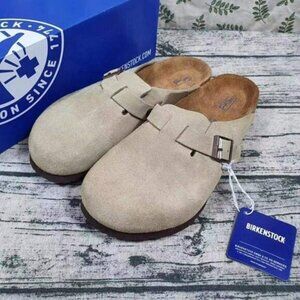 Birkenstock Boston Suede Leather - Taupe Women